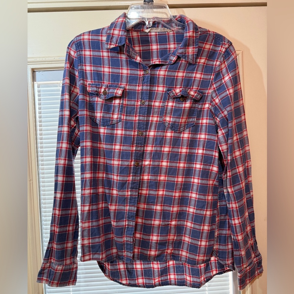 Vanilla Star Red and Blue Plaid Shirt
